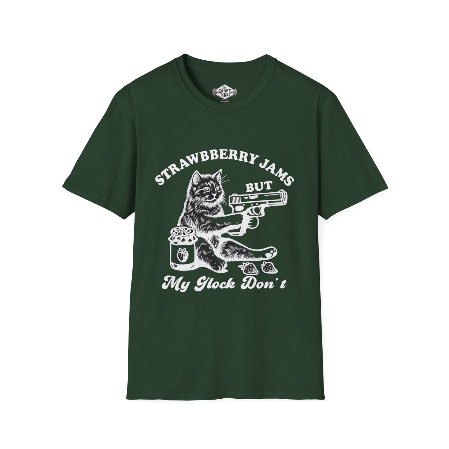 Funny Cat-Strawberry Jams Unisex Tee