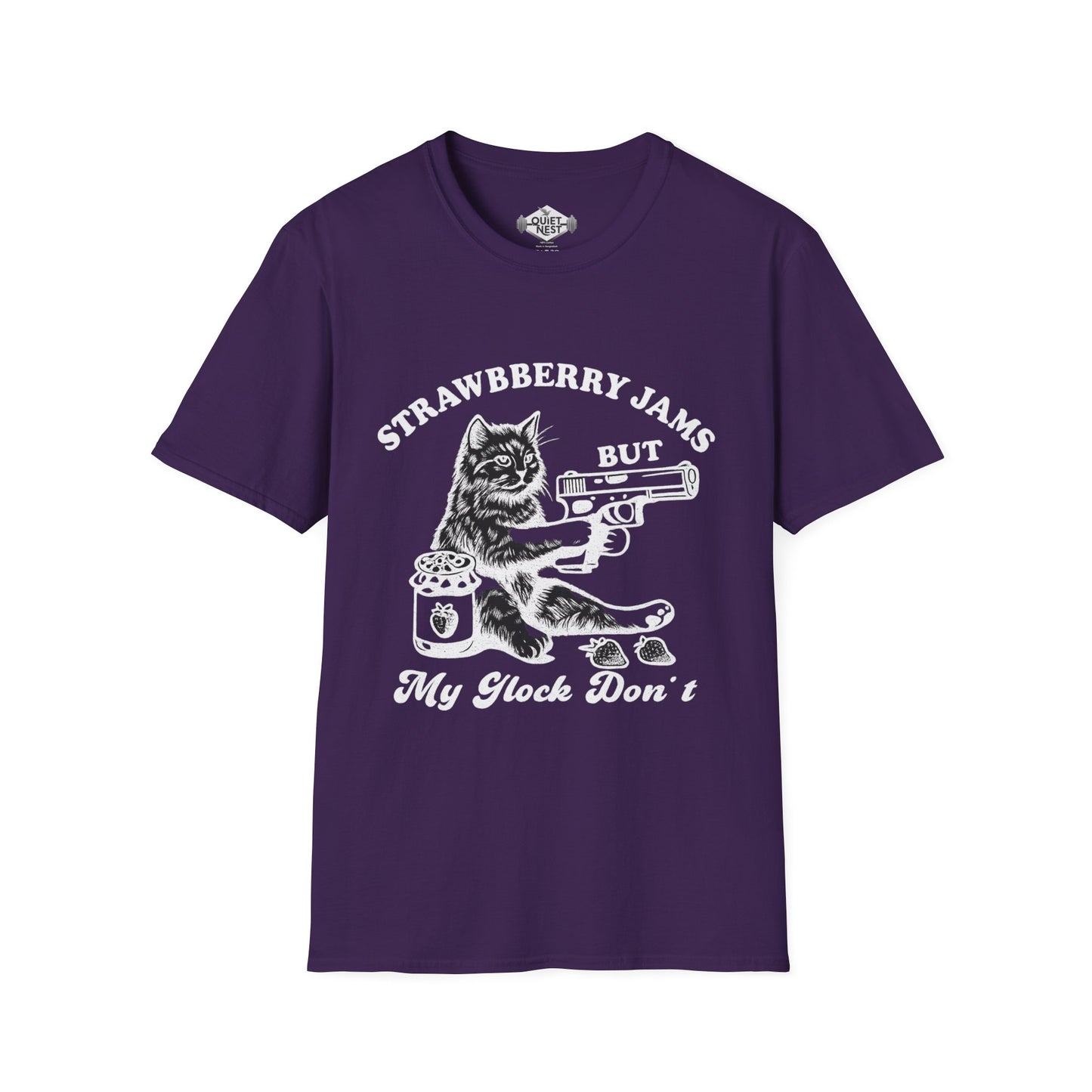 Funny Cat-Strawberry Jams Unisex Tee