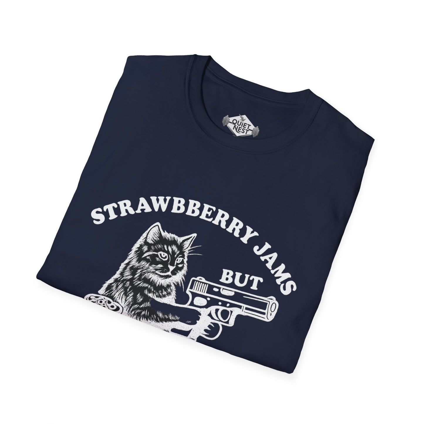 Funny Cat-Strawberry Jams Unisex Tee