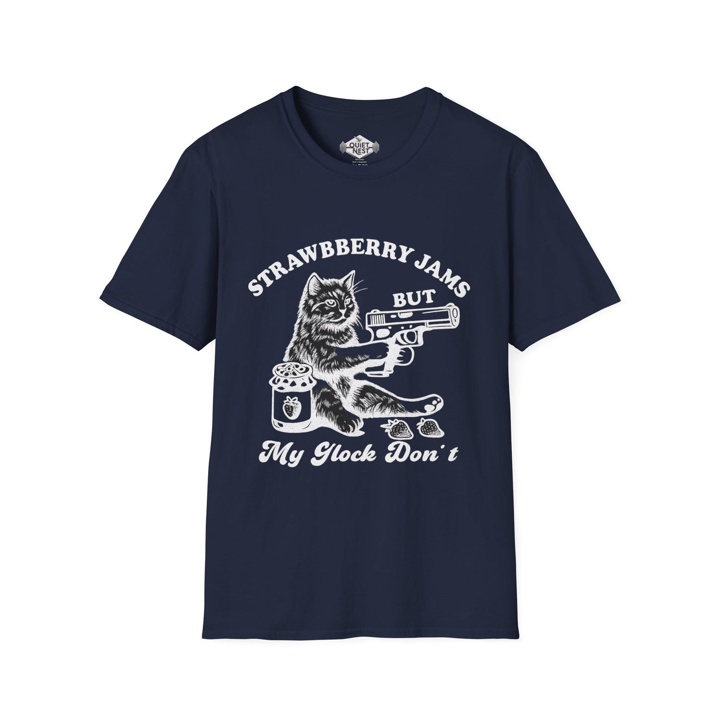 Funny Cat-Strawberry Jams Unisex Tee