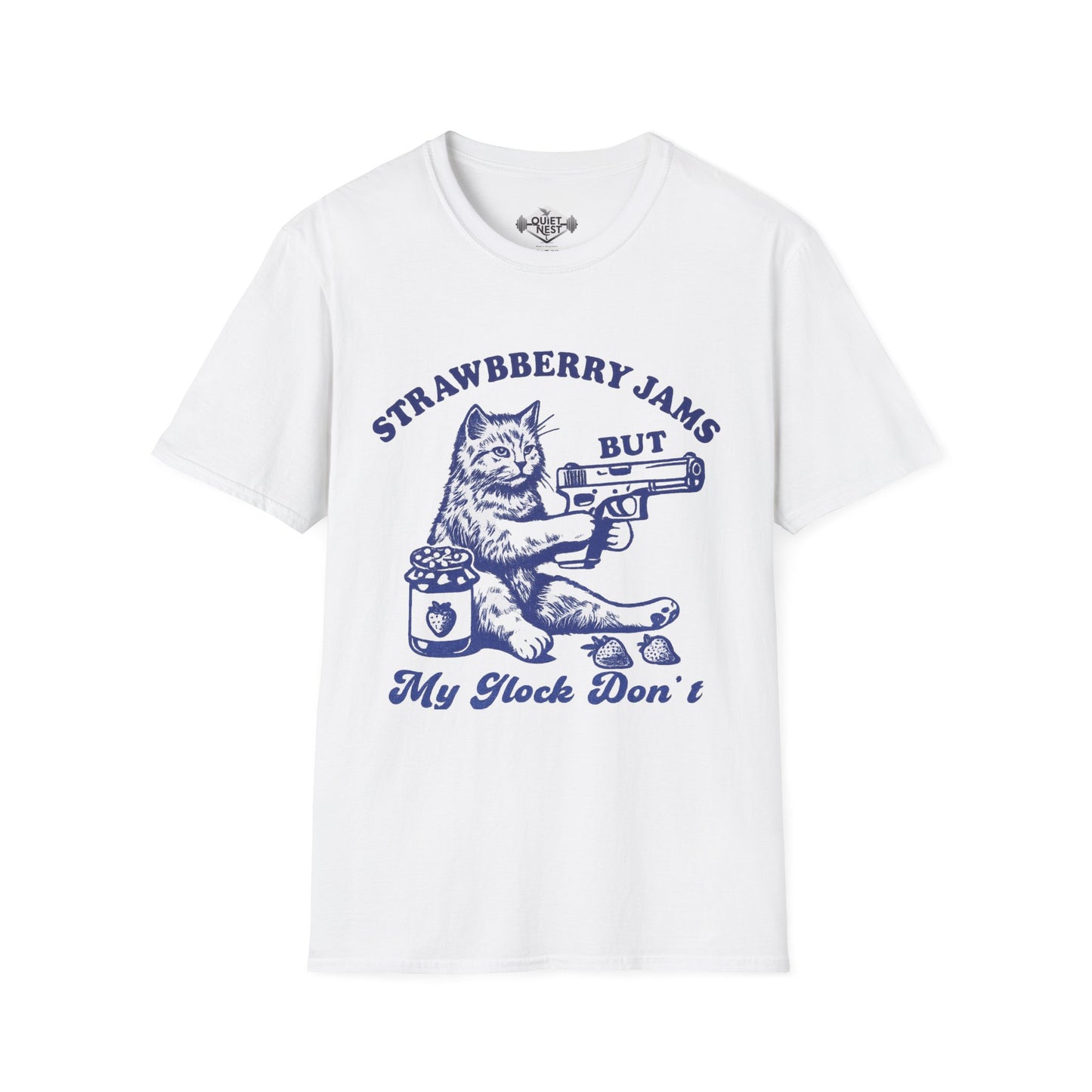 Funny Cat-Strawberry Jams Unisex Tee
