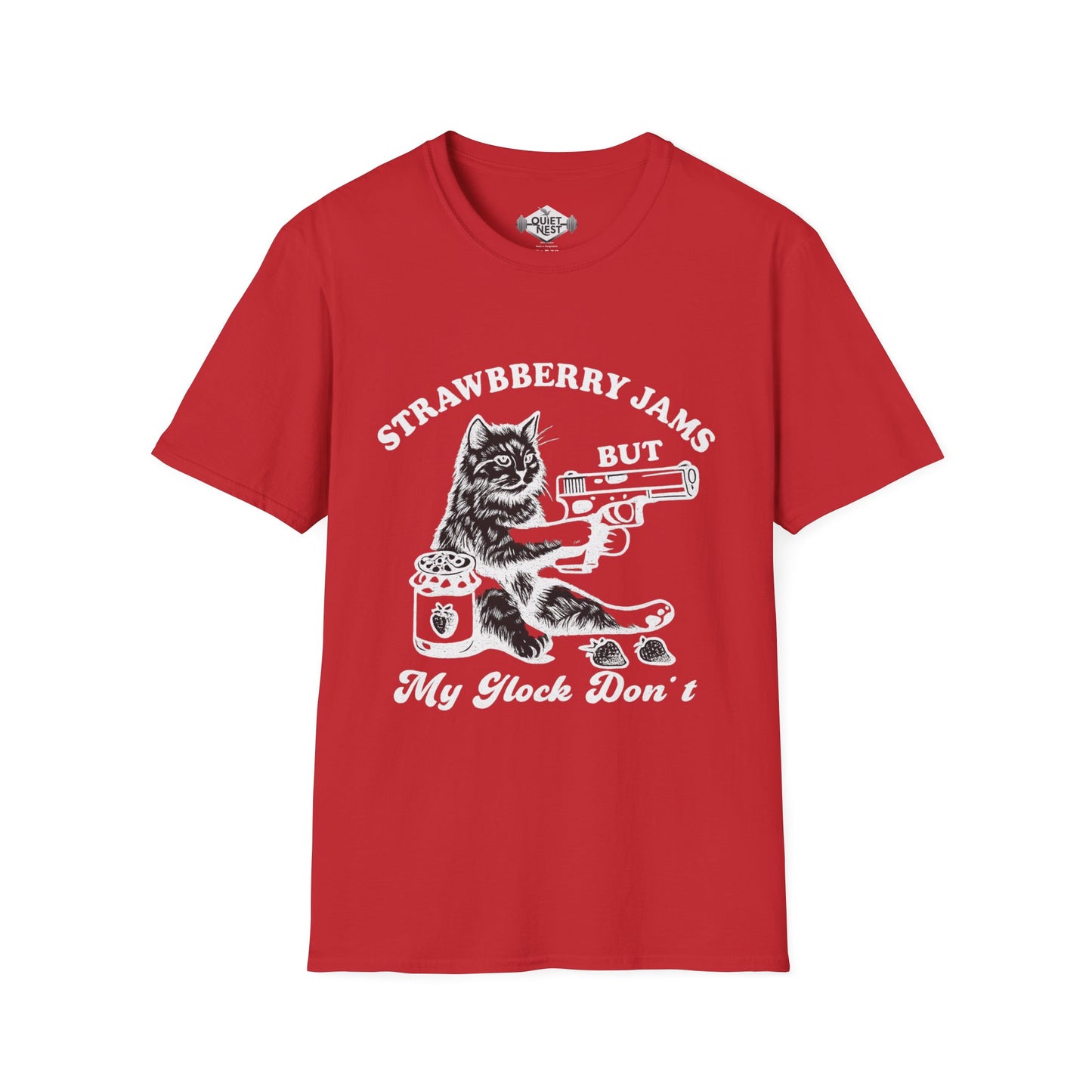 Funny Cat-Strawberry Jams Unisex Tee
