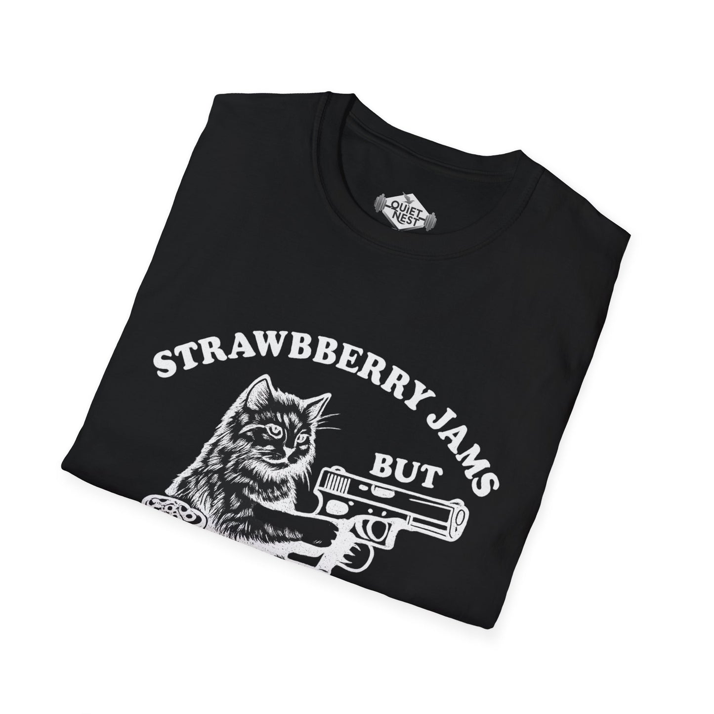 Funny Cat-Strawberry Jams Unisex Tee