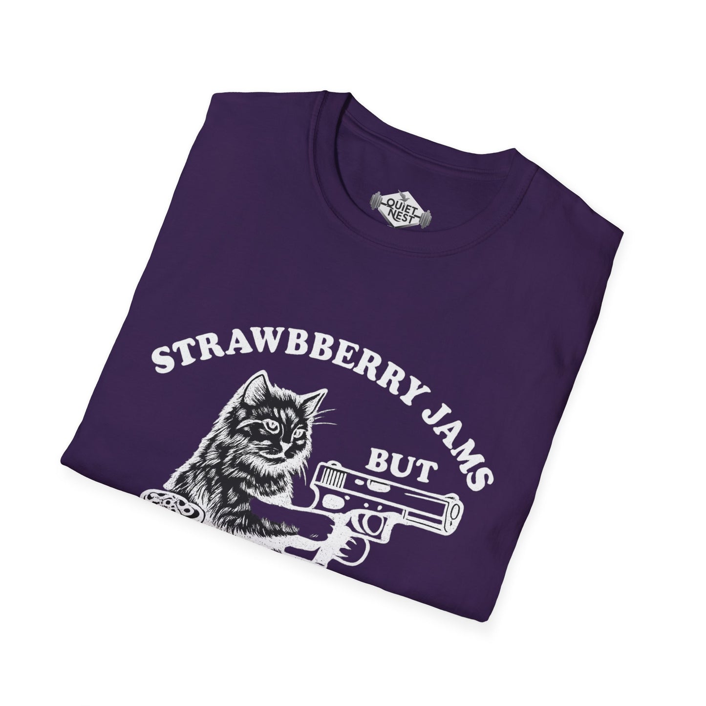 Funny Cat-Strawberry Jams Unisex Tee