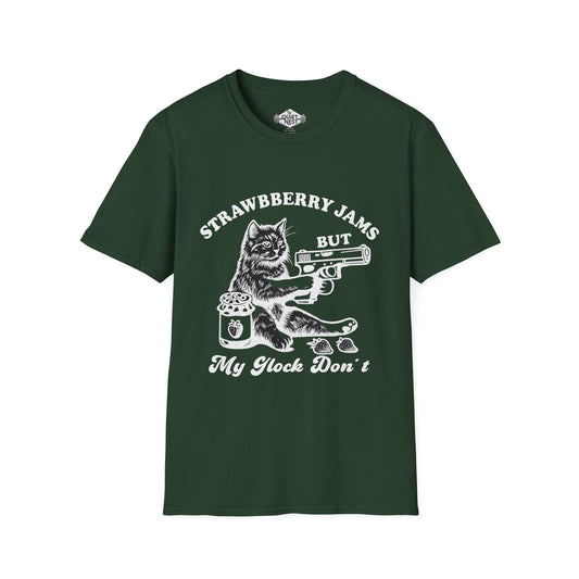 Funny Cat-Strawberry Jams Unisex Tee