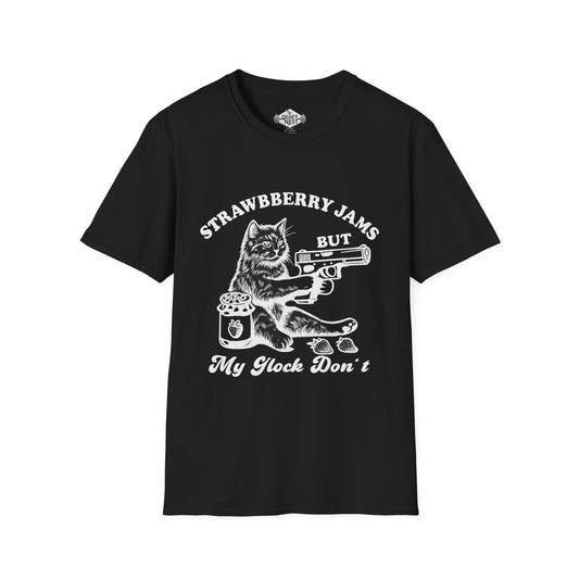 Funny Cat-Strawberry Jams Unisex Tee